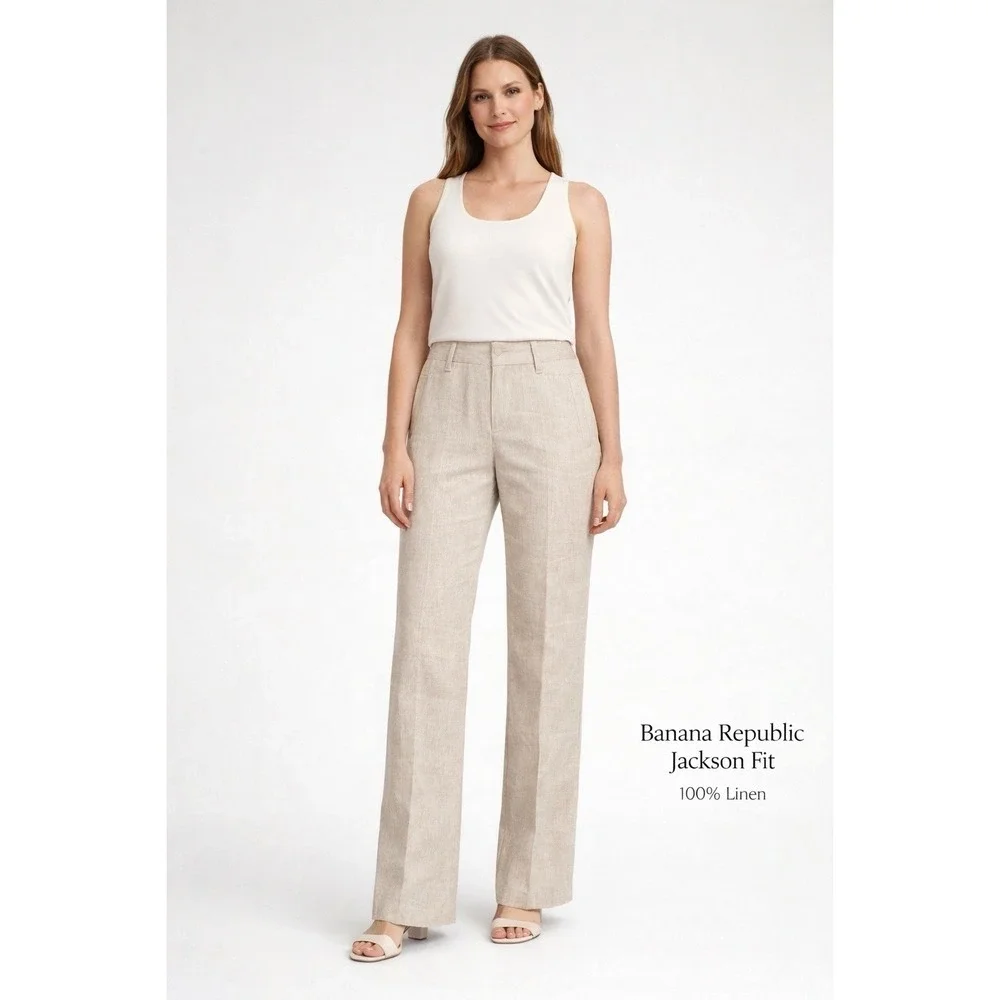 banana republic jackson fit linen 100% pants Size 2S